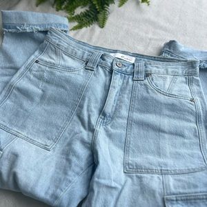 Kancan high rise straight leg cargo Jean